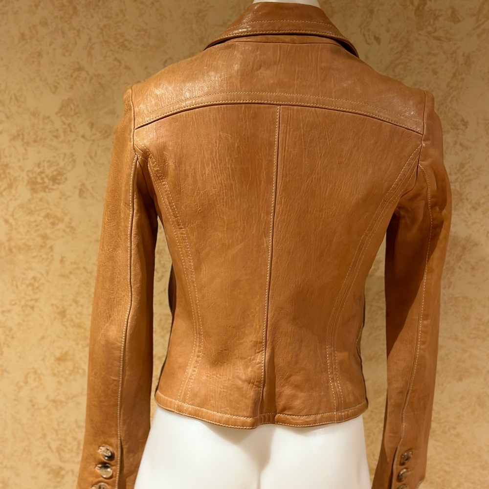 Andrew Marc - Camel Color -Cropped- Distressed Le… - image 3